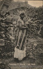 Joao Jeaquim Ferrira Sao Vincente, Cape Verde Costumes Original Vintage Postcard picture