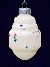 VTG WWII era Glass Mica STAR CONFETTI Lantern DROP Christmas Ornament Franke picture
