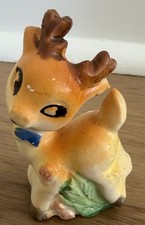 Vintage Japan Reindeer Salt Pepper Shakers Single Christmas Holiday picture
