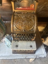 National Cash Register No. 313 antique Ornate  & Marble Candy Shop  WORKS *READ picture