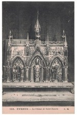 ANTIQUE 1910 LA CHASSE DE SAINT-TAURIN MINI CATHEDRAL EVREUX FRANCE POSTCARD picture