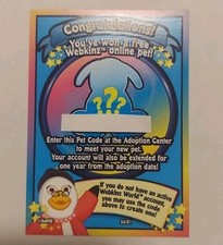 (s4-pet) Webkinz RANDOM PET ADOPTION CODE FROM SERIES 4  UNUSED picture