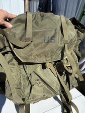 03 Iraq US Military Field Pack Combat Nylon LARGE Rucksack Metal Frame & Straps picture