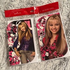 Hallmark Hannah Montana Valentine Cards 6 Count Disney Miley Cyrus Vintage Y2K picture