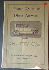 1924 1925 Stanley Steamer Car Booklet Pointed Questions Direct Answers Brochure picture