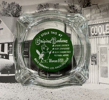 AD ASHTRAY Original BARBECUE BBQ cafe restaurant diner LOS ANGELES  Roadside CA picture