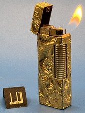 1968 Dunhill Gold Plated  one of a kind  Sculptured  Pipe and Cigar Rollagas picture