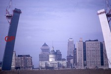 #XX164 - d Old 35mm Slide Photo- St Louis Arch Construction- Being Built- 1963 picture
