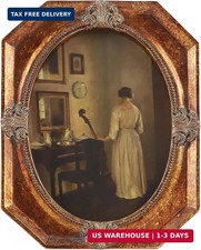 Vintage Picture Frames 5X7 Ornate Antique Oval Picture Frame for Tabletop and Wa picture