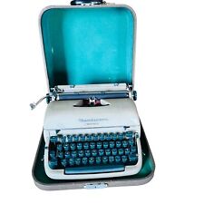 vtg Remington Quiet Riter Miracle Tab Typewriter w/Green Keys & Hard Case WORKS picture