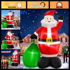 Giant 14ft Inflatable Santa Claus with Gift Bag - Lighted Outdoor Xmas Yard Deco picture