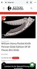 William Henry Pocket Knife Persian Glide Edition Of 50 Pieces B11 Glide picture
