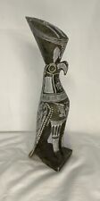 Egyptian Hawk Soapstone Figurine Statue God Horas Falcon  10” Tall Hand carved picture