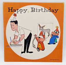 Vintage 1964 Alvin & The Chipmunks Happy Birthday Record Card - Buzza / Cardozo picture