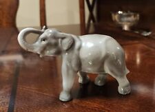 Vintage Erphila German Porcelain Grey Elephant Figurine Sculpture picture