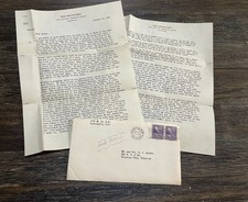 1939 War Department Letter Washington DC Civil Service WWII Era Engagement Ring picture