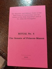 Ritual No. 4 The Senate of Princes-Mason  Freemasonry masonic/459 picture