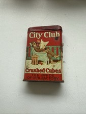 Vintage City Club Crushed Cubes Early Pocket Tin Burley Tobacco Co 1910's picture
