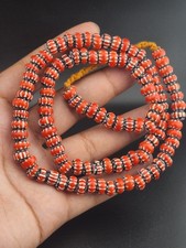 Vintage Venetian Style Chevron Beads 9mm Beautiful String picture