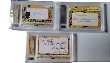 2013 FAMOUS FABRICS HORRORS OF WAR 3 CARD WW2 LOT CUT AUTO 1/1 picture