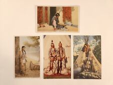 Vintage Indian Maiden Postcards 1950s Originals Lot of Four picture