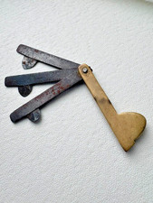 Antique G. Gregory Sheffield 3-Blade Vet & human Fleam Bloodletting Tool 1820s picture