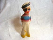 Vintage 1920's Chalkware Sailor Carnival Doll 4-c picture