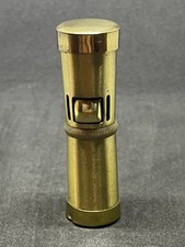 Vintage Brass Cylindrical Stick Lighter Made in Japan Mid-Century Pocket Lighter picture