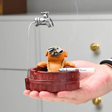 Cute Funny Dog Faucet Bathtub Ashtray Resin ​Home Office Decoration Portable picture