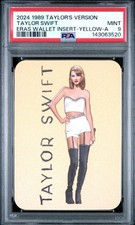 2024 1989 Taylor's Version Taylor Swift Eras Tour Wallet Insert Yellow - A PSA 9 picture