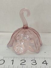 Vtg Westmoreland Lotus Pink Umbrella Bell Opalescent Rare No Bell Clacker picture