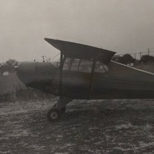 Vtg B&W Aircraft Photo PORTERFIELD Trainer Lee Mansdorf LA CA Plane Broker  picture