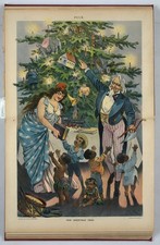 Puck Magazine 1895 Christmas Tree Vintage Political Cartoon Photo Reprint Wall A picture