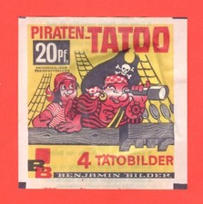 1970's Piraten-Tattoo Benjamin's Very Hard To Find Unopened Pack picture
