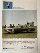 1966 Lincoln Continental Coupe Print Ad New 462 Cubic Engine picture