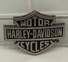 Vintage 2005 Harley-Davidson Men's Chrome Bar & Shield Logo Belt Buckle - COOL picture