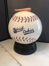 Vtg.1991 Official Cookies Ceramic Baseball Cookie Jar Vandor- RARE picture
