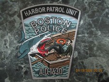 boston massachusetts police harbor patrol unit patch for display only picture
