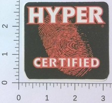 Hyper Bicycles Certified Fingerprint Vintage BMX Bike Sticker Decal picture