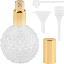 3.4Oz 100Ml Refillable Glass Perfume Spray Bottle Set, Vintage Style Empty Perfu picture