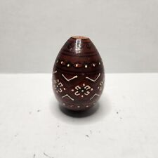 Hand Painted Vintage Wood Decorative Easter Egg Ukrainian Multi Colored picture