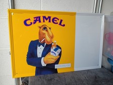 Vintage 1992 Joe CAMEL CIGARETTE METAL SIGN Tobacco 27”x17” 