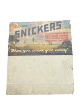 Vtg Snickers Candy Store Display Sign Mars Advertising Cardboard Old Logo picture