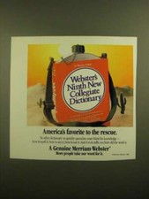 1988 Merriam-Webster Webster's Ninth new Collegiate Dictionary Ad picture