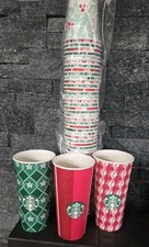 2018 Starbucks 40 Paper Cups=1 SLEEVE  Holiday Christmas  40-20 oz NEW OLD STOCK picture