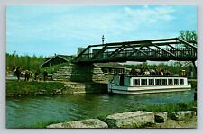 Fort Bull Erie Canal Village Rome New York Vintage Unposted Postcard Bridge picture