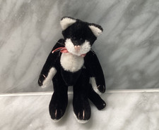 Black And White Kitty Cat Blue Tag 