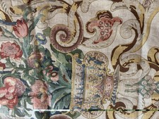 2 Yardas  Scalamandre fabrics -Baroque Floral Canvas-Printed - 100% Linen- picture
