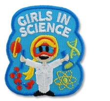 GIRLS IN SCIENCE Fun Patches Crests Badges SCOUTS GUIDES biology chemistry class picture