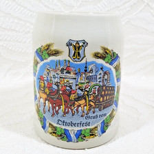 VINTAGE TK HANDARBEIT OKTOBERFEST BEER STEIN 0.5 L BURGWINDHEIM WESTERN GERMANY picture